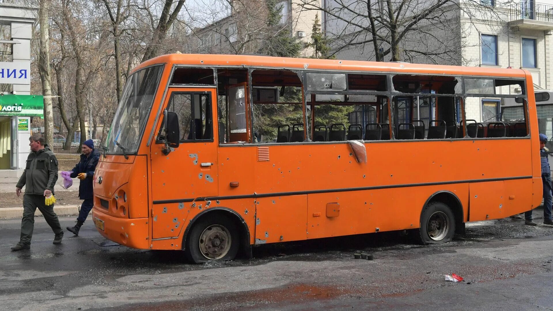 Обстрел автобуса в лисичанске