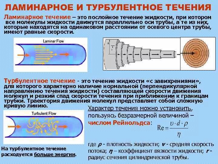 Ламинарное и турбулентное течение