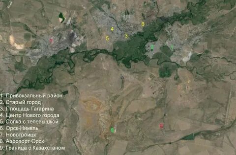 Солдатский пляж орск на карте