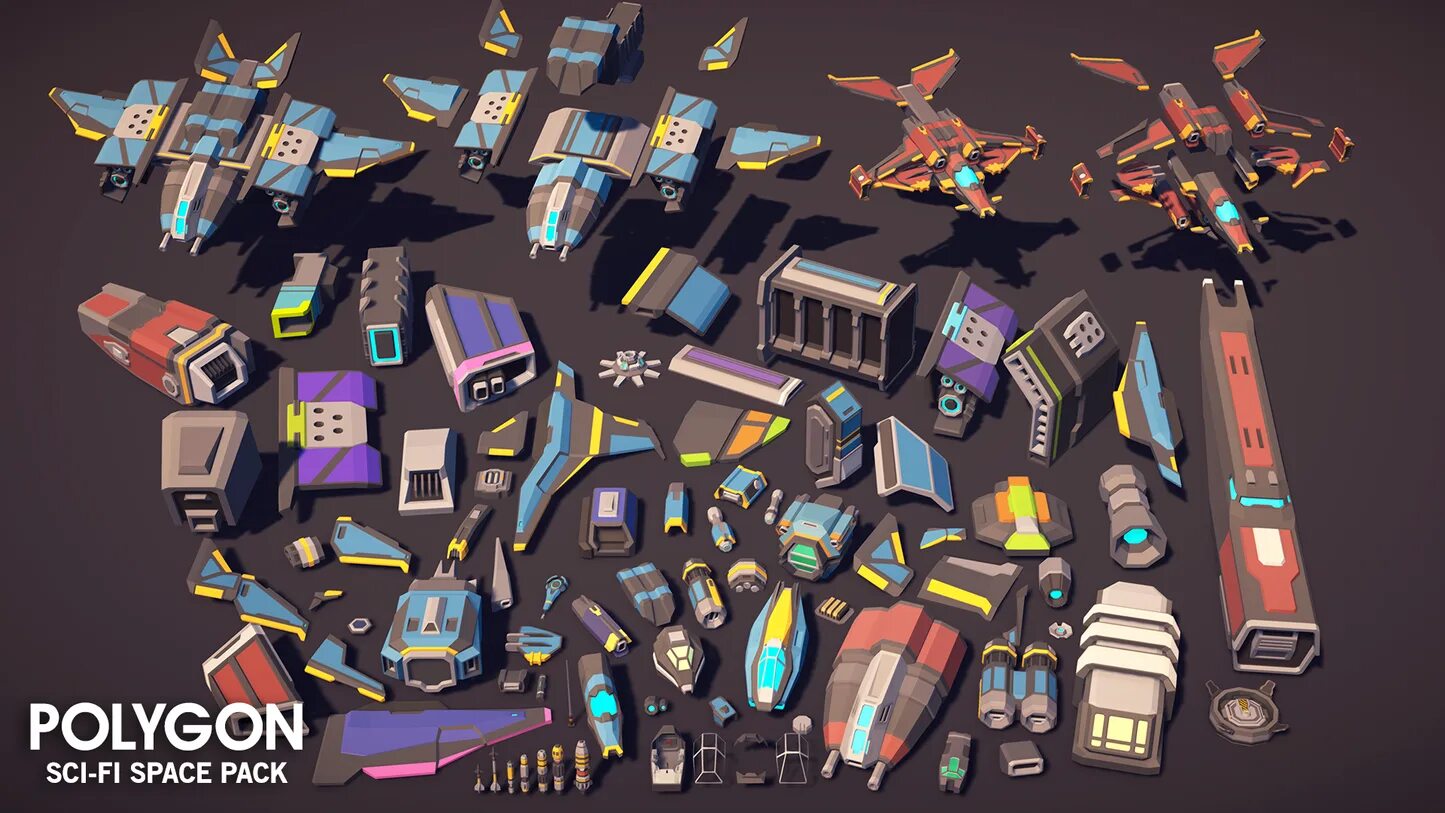 Packing space. АССЕТ пак Low Poly. Космический корабль Low Poly. Полигональные игры. Игры в стиле Лоу Поли.