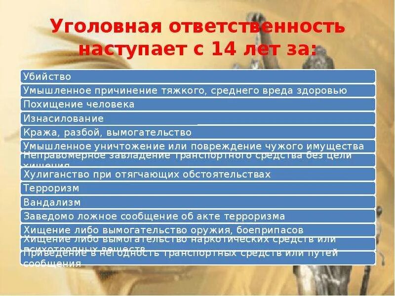 Уголовная ответственность. Ответственность наступает. С 14 лет уголовная ответственность наступает. За проступки наступает уголовная ответственность.