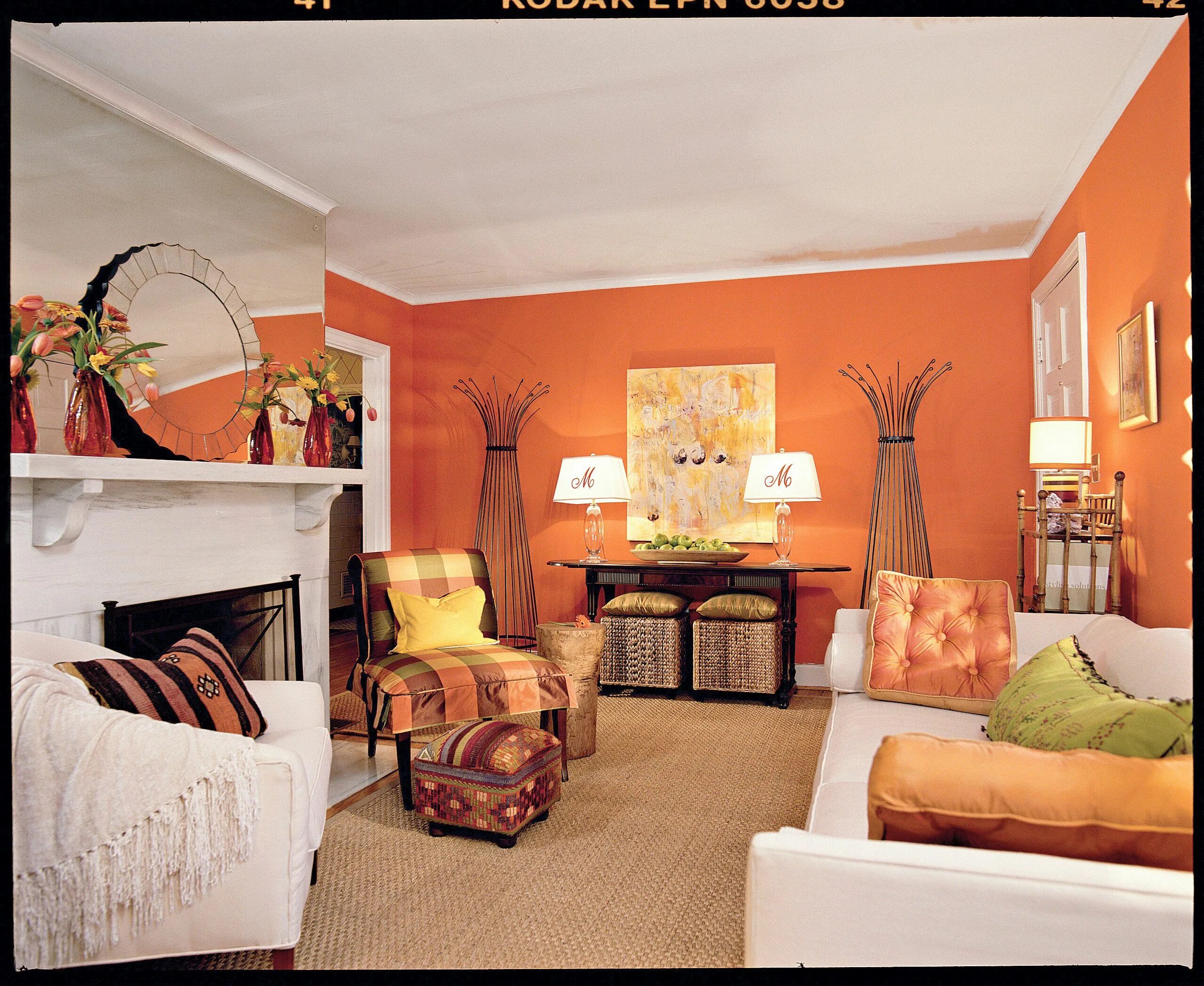 8+ Amazing Living Room Orange And Blue Color Scheme Collection Brown living room