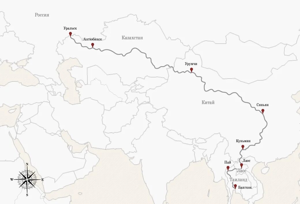Восточный маршрут. Восточный экспресс маршрут на карте. Карта железных дорог Таиланда. Из Казахстана в Тайланд на машине. Карта дороги восток