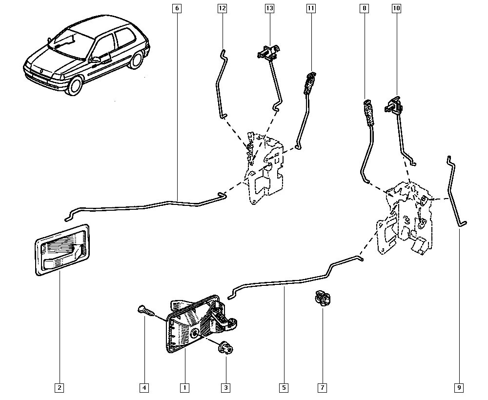 Замок рено сандеро степвей. Тяга замка багажника Рено Clio 2. Тяги замка передней двери Рено Логан 1. Замок задней двери Рено Клио 2. Схема замка багажника Логан.