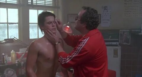 Rob Lowe in "Spalle larghe" (1986) .