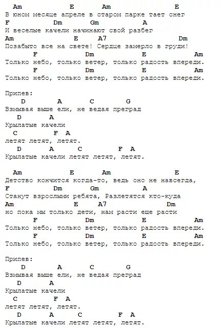 На круглой планете аккорды. Крылатые качели табы для гитары. Крылатые качели аккорды для гитары. Табы на гитаре для начинающих крылатые качели. Аккорды песни крылатые качели.