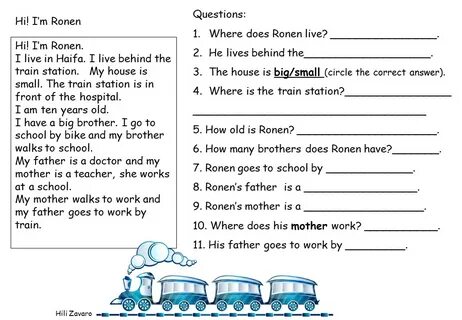 Reading task true false