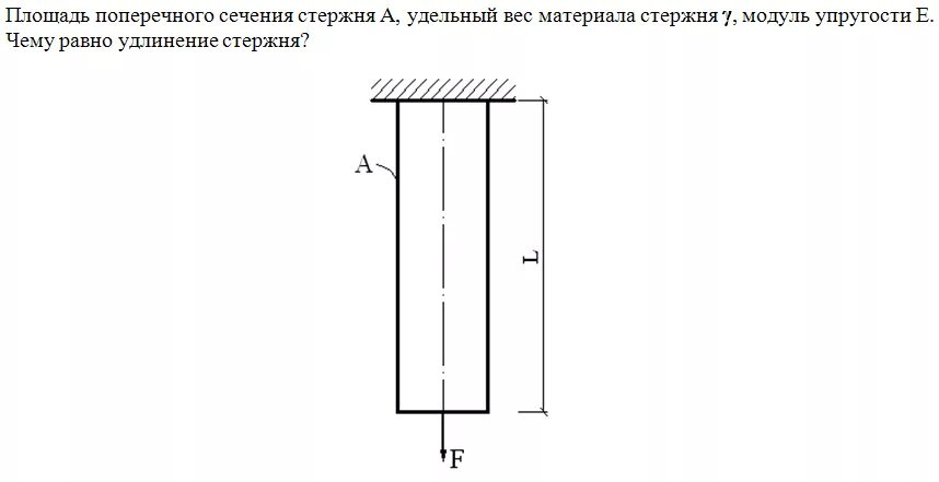 Стержень сопротивление материалов. Удлинение стержня. Удлинение стержня в сечении. Удлинение стержня формула. Размеры поперечного сечения стержня.