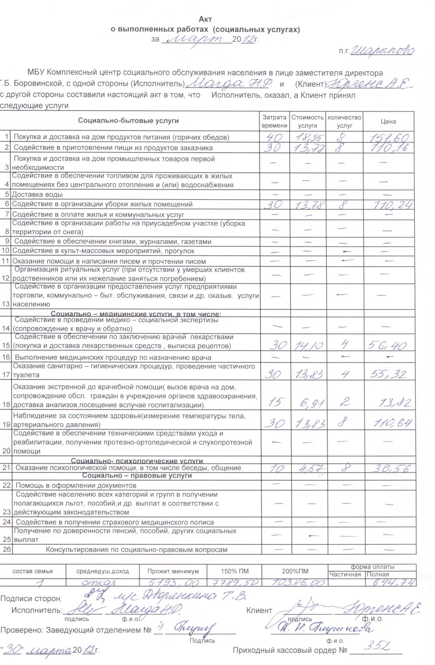 Отчеты соцработников