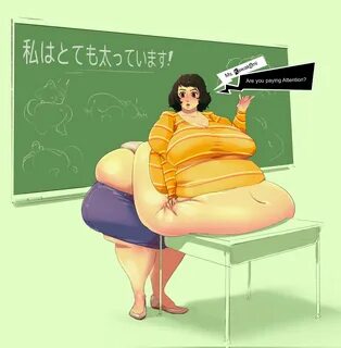 sadayo kawakami, persona, persona 5, text, 1girls, ass, bbw, belly, big ass...