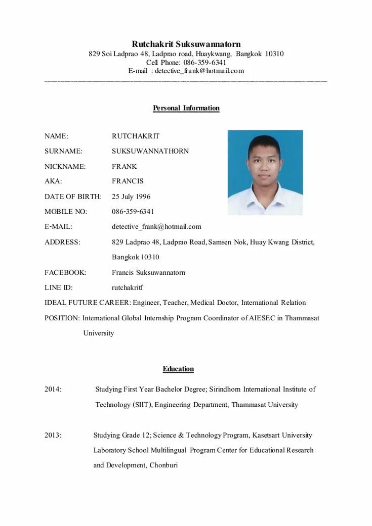 Intl format. Cv template. cv formats for job.