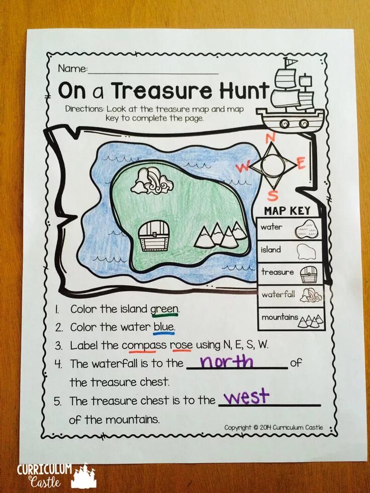Treasure maps 4. Treasure hunt worksheet. treasure map worksheet. treasure and maps 4 grade. treasure island worksheets.