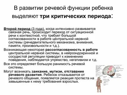 Критические периоды развития ребенка