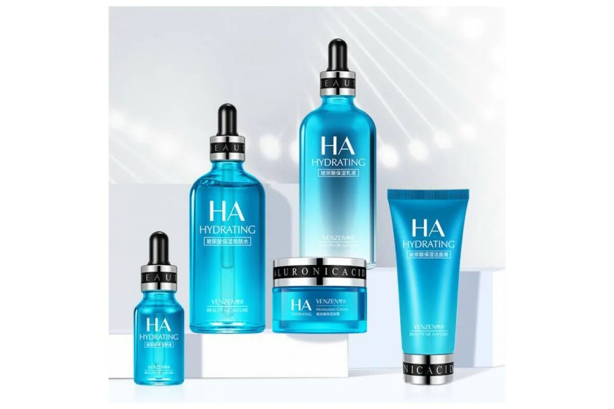 Гиалурон 5. Подарочный набор с гиалуроновой кислотой venzen ha hydrating. ha hydrating набор. venzen косметика набор. уходовая косметика с гиалуроновой кислотой.
