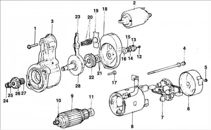 Порядок сборки стартера хендай гетц Starter device (Hyundai Tucson 1 2005-2010: Power unit: Engine electrical equipm
