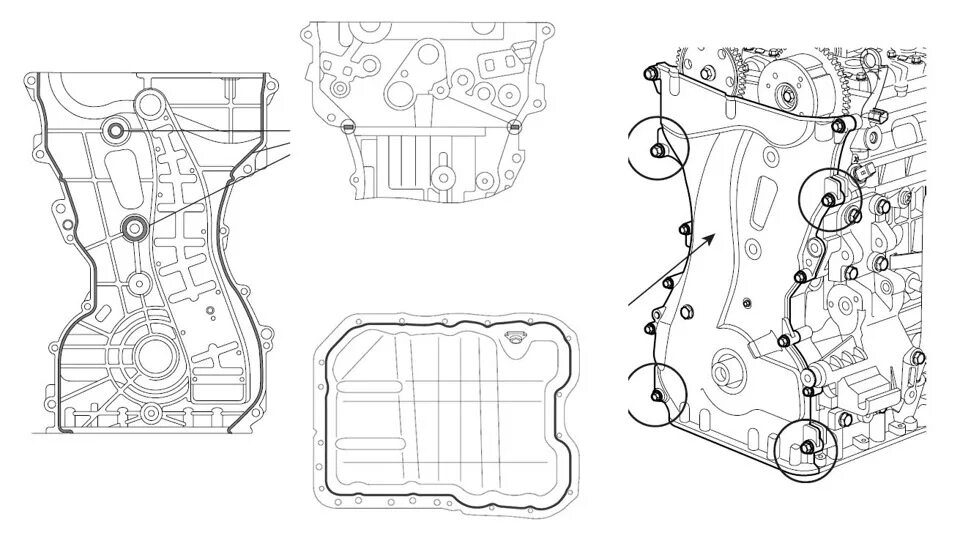 G4fc крышка цепи ГРМ. Болты крышки ГРМ g4fc. Схема двигателя g4ke 2.4. Прокладки передней крышки ГРМ g4fc. Схема нанесения герметика