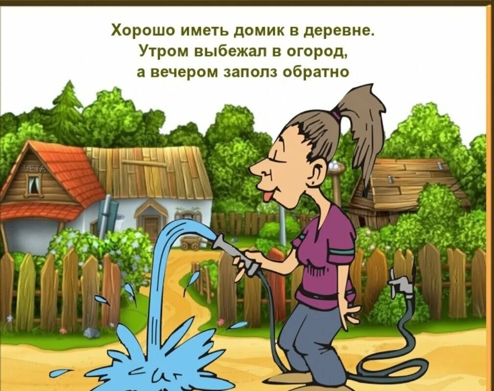 Ни дерево ни вода ничто. Хорошо иметь домик в деревне. Приколы про дачу. Афоризмы про дачу. Дачники приколы.