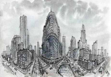 Рисунок современного города