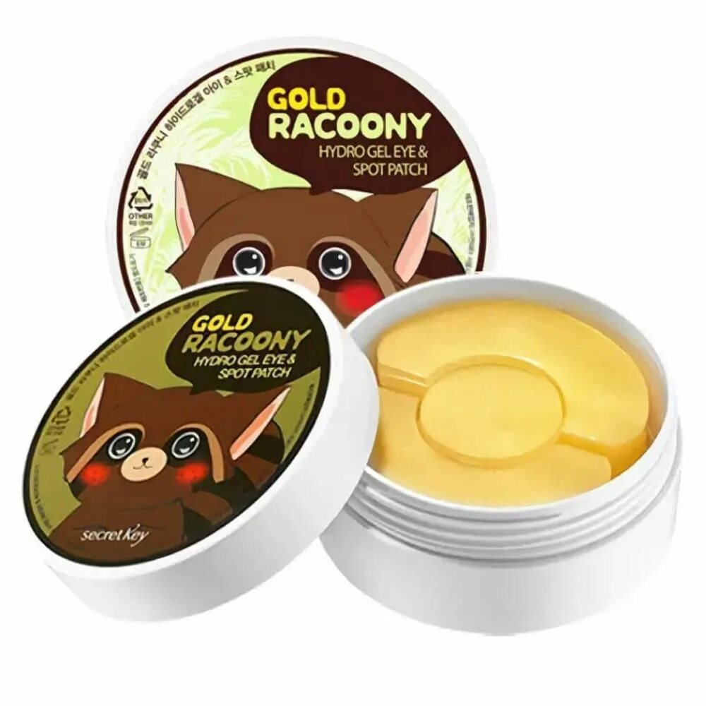 Secret Key Gold Racoony Hydrogel Eye & spot Patch, 60 шт. Gold Racoony Hydro. Gold Racoony Hydrogel Eye & spot Patch. Secret Key Gold Racoony. Hydro gel patch