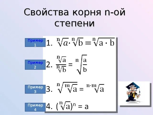 Свойства корня n степени примеры. Арифметический корень n-Ой степени примеры. Арифметический корень n-Ой степени. Свойства корня. Свойства корня n-Ой степени примеры.