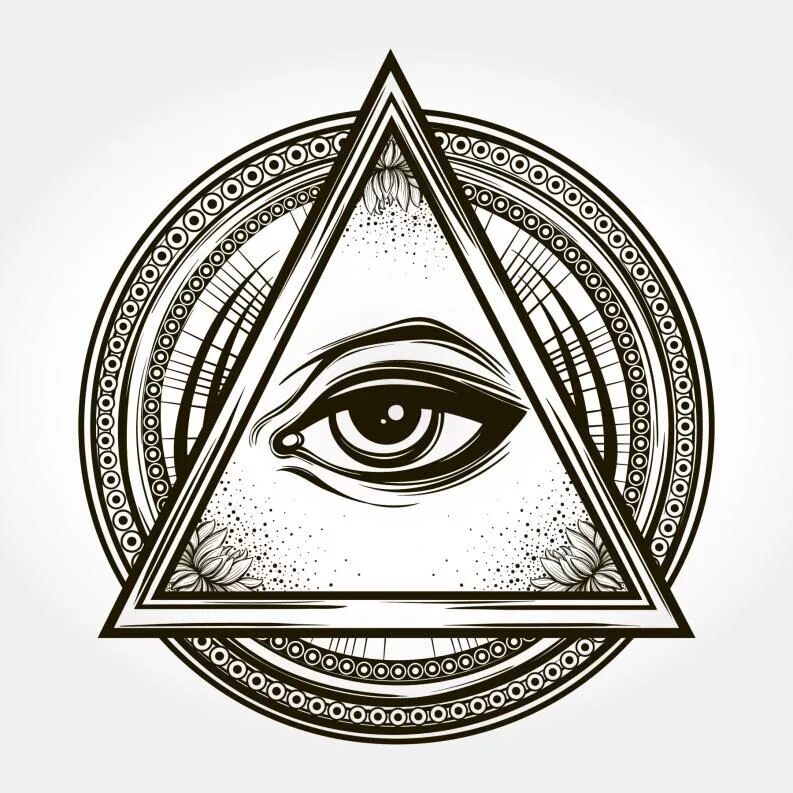 Правда треугольник. Всевидящее око Масонский знак. Всевидящее око символ масонов. Масонская пирамида с глазом вектор. Символ всевидящего Ока (око Провидения).