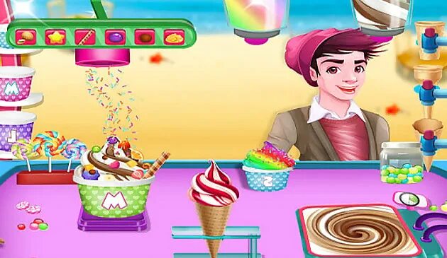 Как пройти игру мороженое. Приготовить мороженое игра. игра где готовишь мороженное. мороженица из игры. мороженный переполох игра.