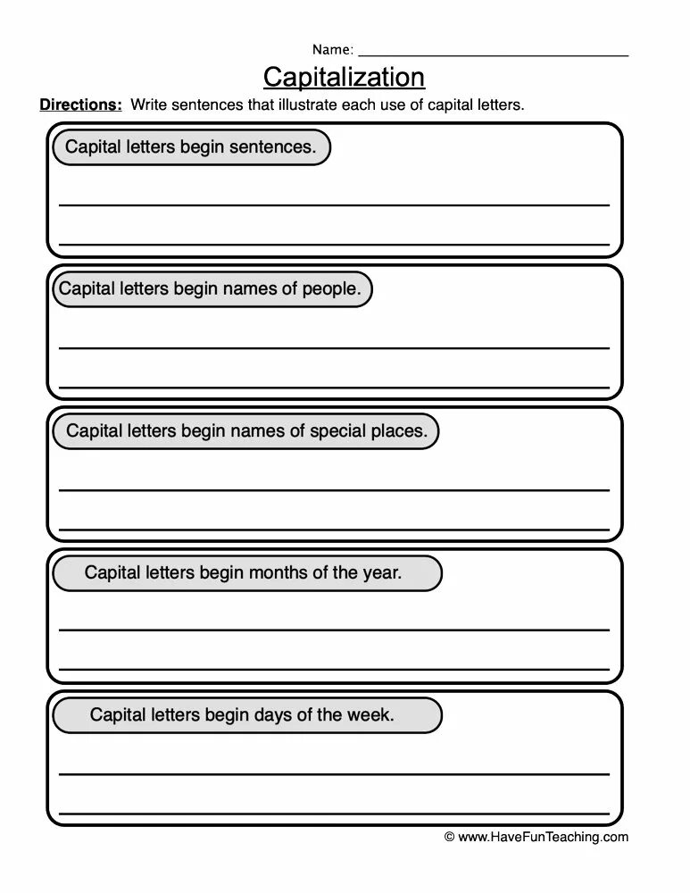 Write your own sentences. Capitalization worksheets. worksheets full stops capital letter. write a final sentence for the following paragraph worksheet. write your own sentences to the model.
