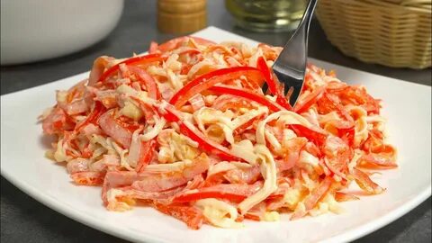 Рецепт крабовые палочки помидоры перец