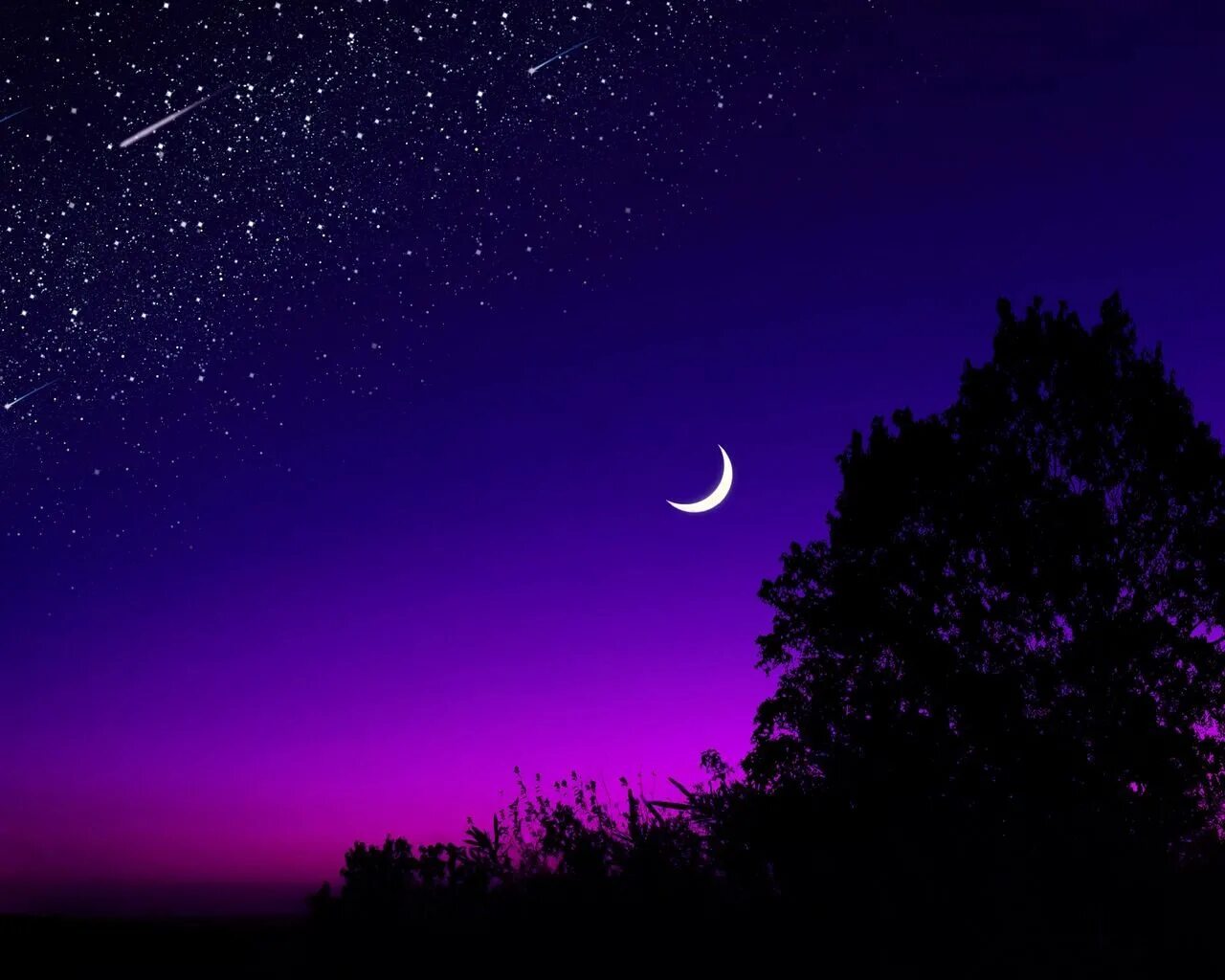 Тихой красивой ночи. Ночное небо. Небо ночью. Луна и звезды. Ночное небо со звездами и луной.