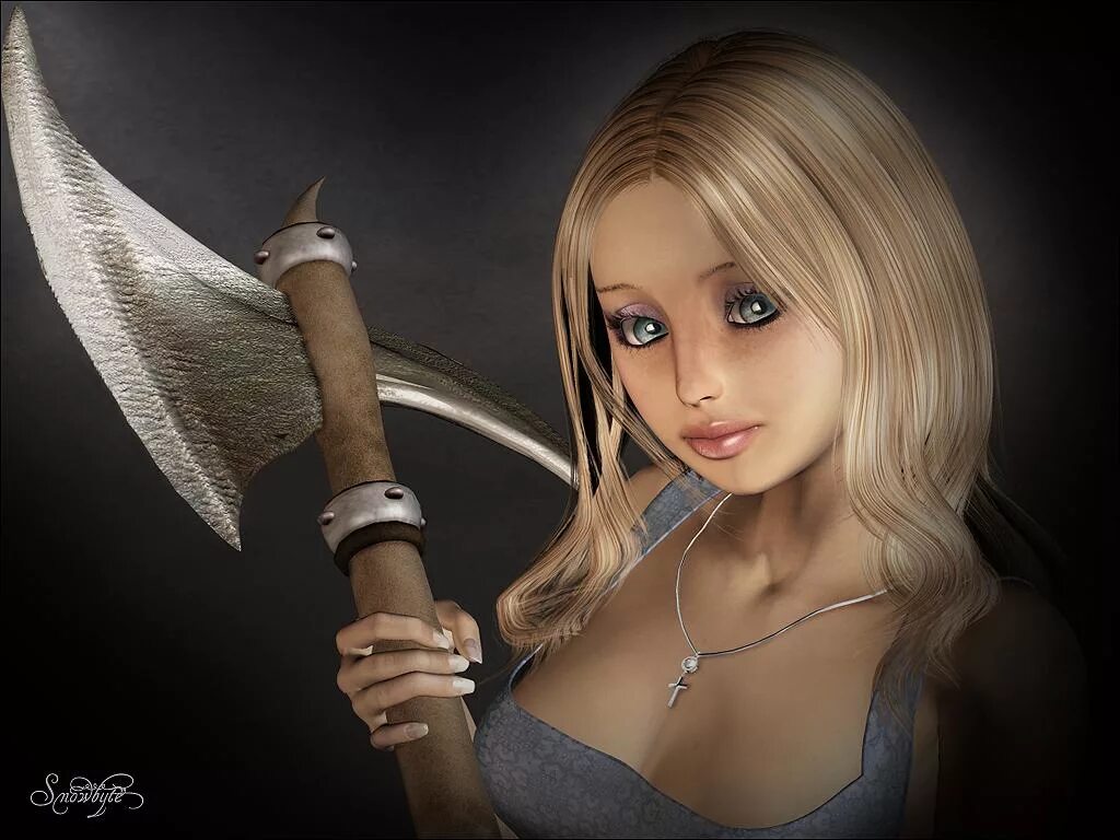 Девушка с топором. Добрые феи. Почему фея. Анти винкс. Я добрая фея а почему с топором.