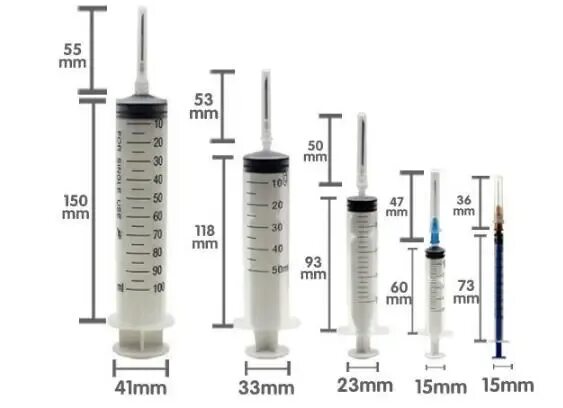 Диаметр иглы для шприцов 20 мл. Шприц 50 мл диаметр цилиндра. Диаметр иглы для шприцов 2 мл и 5 мл. Диаметр иголки шприца 5 мл.