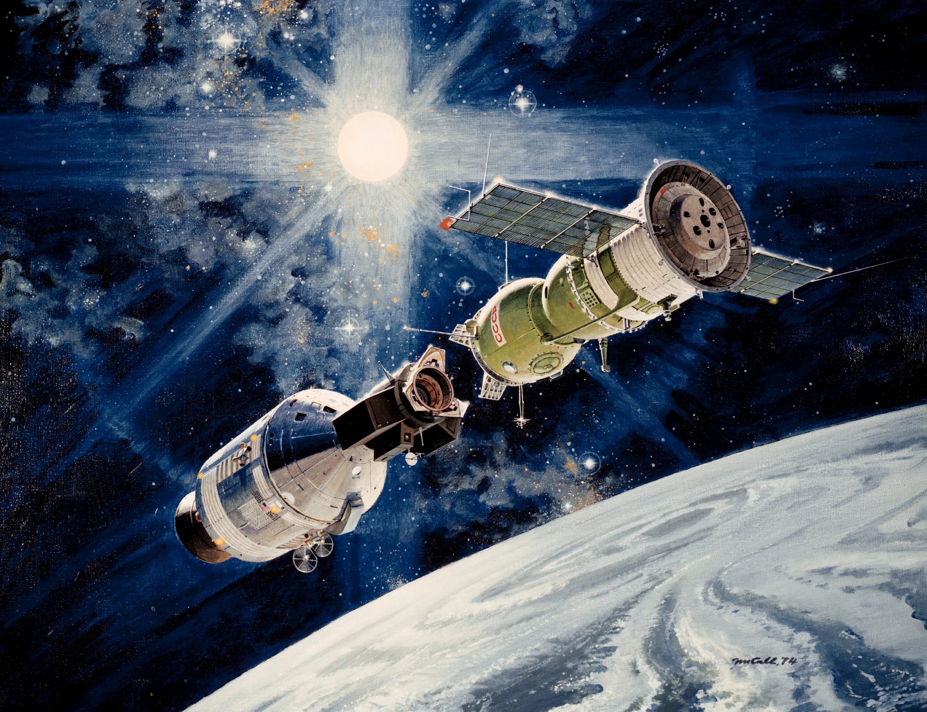 Первый межпланетный полет. Орбитальная станция Союз Аполлон. Союз Аполлон космический корабль. Союз Аполлон полет в космос. Стыковочный аппарат Союз Аполлон.