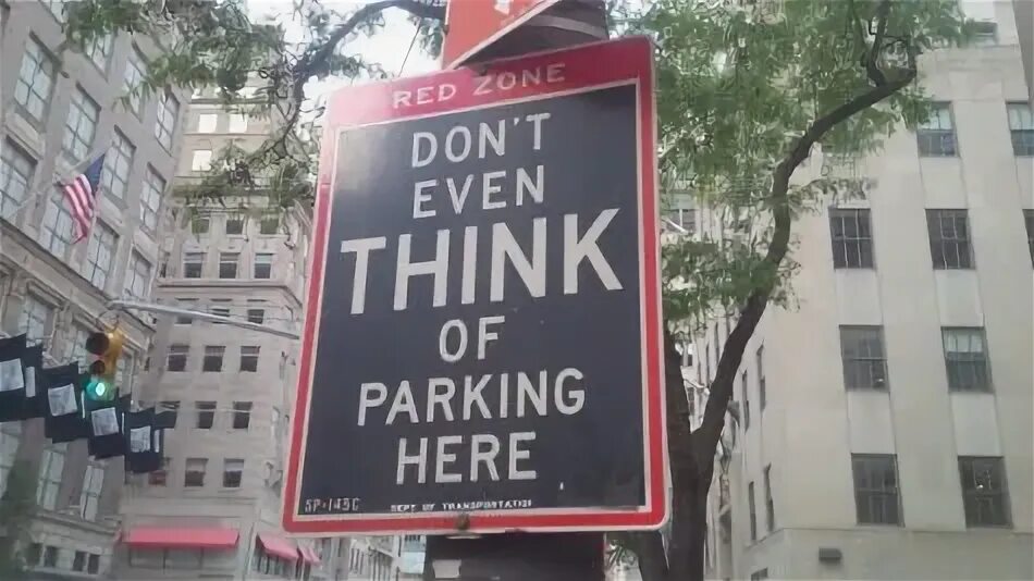 Don t park here. Parking here. You Park here. Don't even think of parking here.