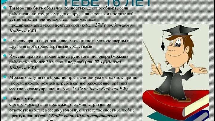 Работа в 15 лет правила. Обязанности ребенка в 16 лет.