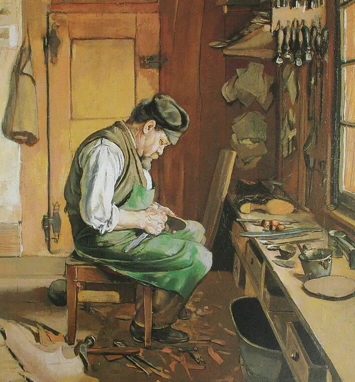 старый сапожник. 19 века башмачник. ремесленники москва 16 век. живопись 19 века бедный башмачник. художник борис дубров.