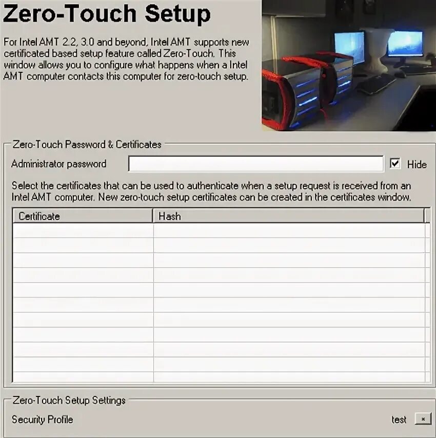 Установка Zero Touch installation. Intech PC Slim как включить vpro.
