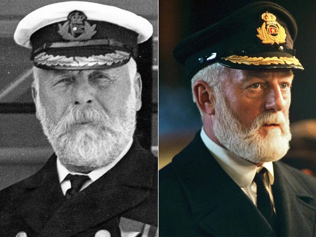 Капитаном был мужчина в возрасте. Капитан Смит Титаник.