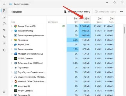Почистить оперативную память windows 7