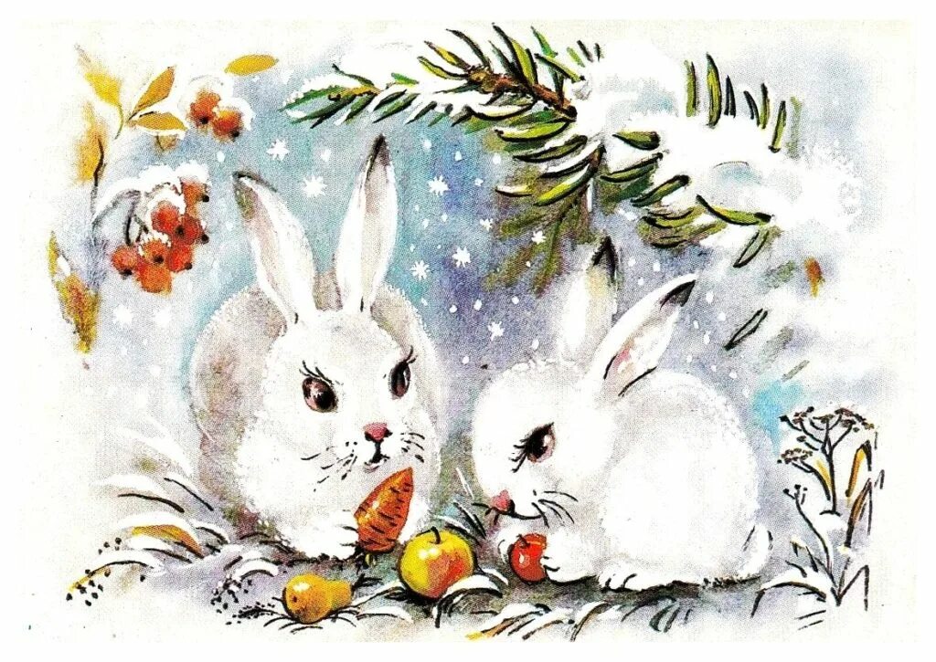 Рисунок кролика на новый год. Новогодний заяц. новогодняя открытка с зайчиком. новогодний зайчик для детей. новогодние открытки с зайцами.