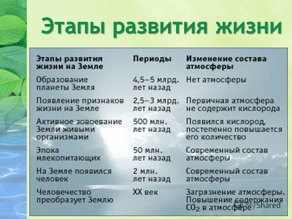 Основные этапы эволюция жизни. Этапы развития жизни. Основные этапы развития жизни. Этапы развития жизни на земле. Характеристика этапов развития жизни.