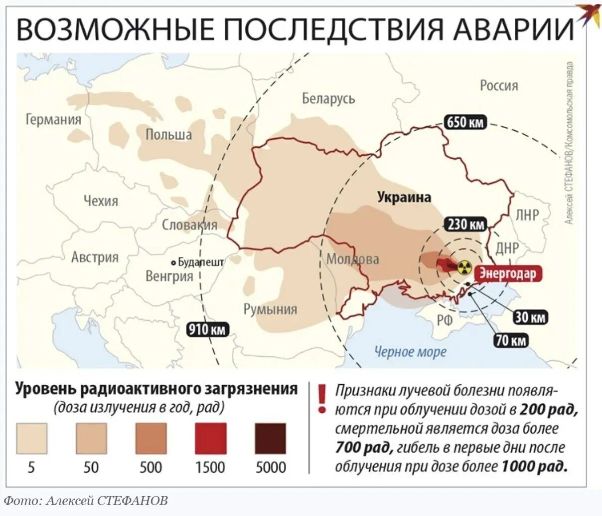 Карта взрыва запорожской аэс