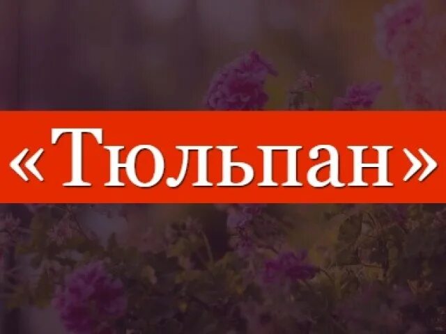 Анализ слова тюльпан