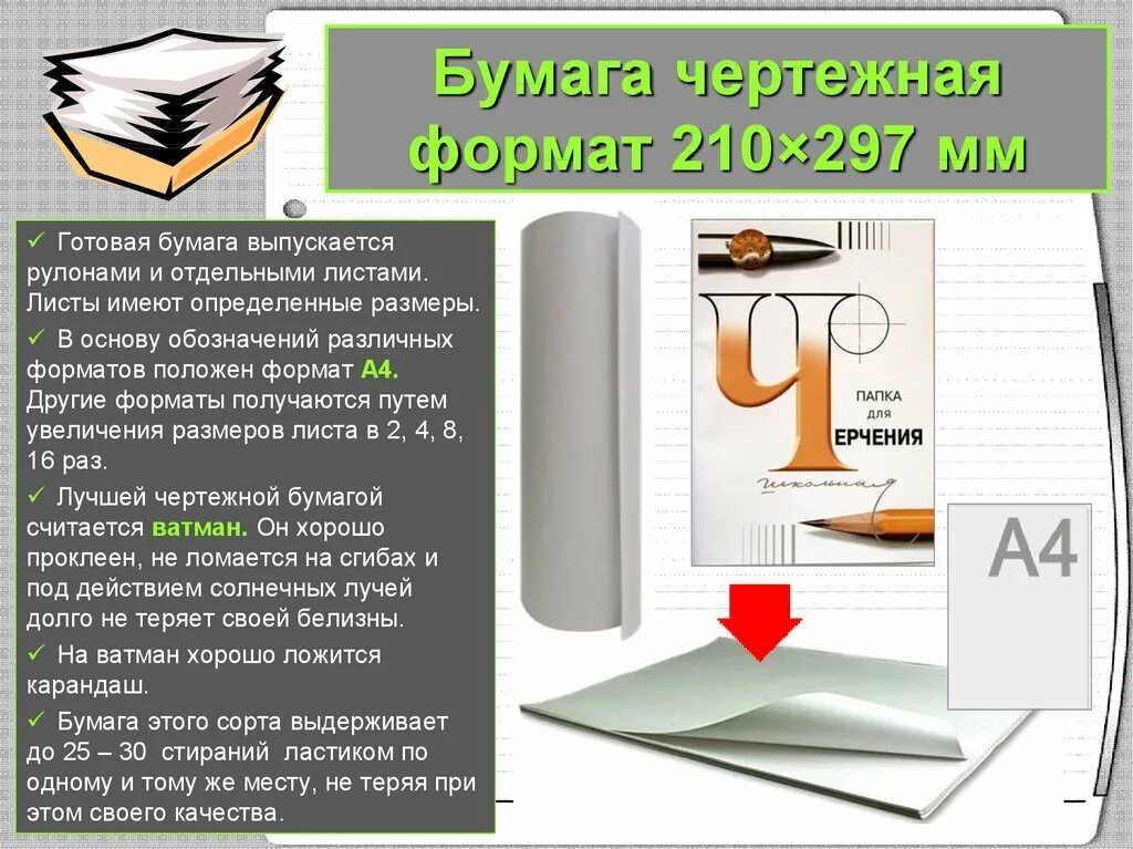 Чем отличается бумага для черчения. Бумага для выполнения чертежа. свойства чертежной бумаги. бумага для черчения на технологию. бумага для черчения характеристики.
