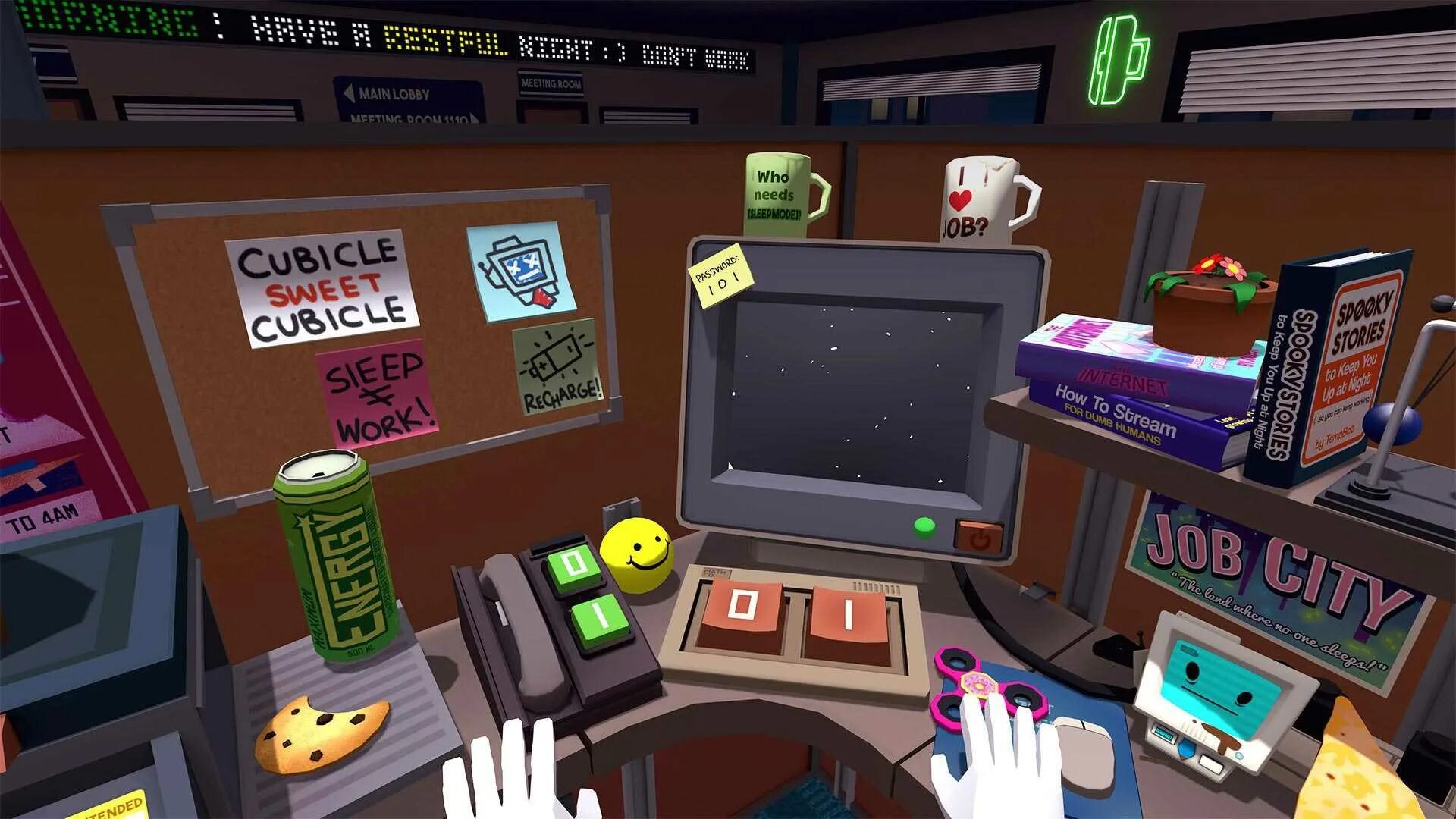 Включи симулятор работы. Джоб симулятор. джоб симулятор vr. job simulator ps4 vr. игра про офисного работника.
