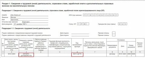 Ефс при переводе на полный рабочий день