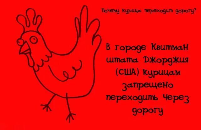 Зачем курица перешла