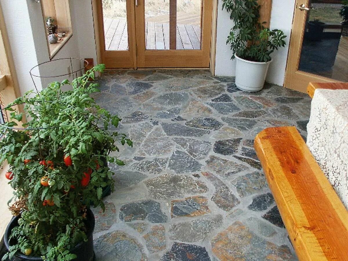 Natural stone flooring