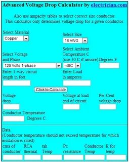Drop calculator