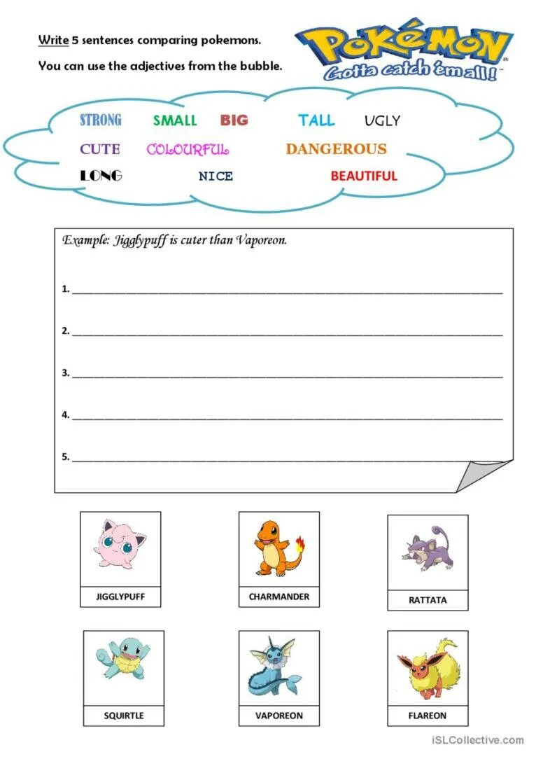 Write comparative sentences. Pokemon Worksheets. Pokemon Worksheets for Kids. Pokemon Worksheet for Kids Decoder. Write sentences.