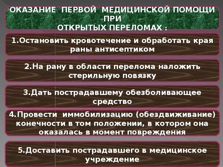 Действия проводника при открытых переломах. Оказание помощи при открытых переломах. Оказание первой помощи при кровотечениях и переломах. Порядок оказания первой помощи при открытых. Последовательность оказания первой медицинской помощи при переломах.